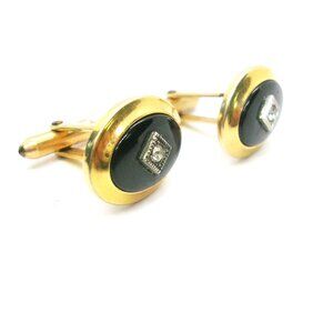 Vintage Cufflinks gold plate Mid Century Shirt Accessory Formal Wear Groom Gift